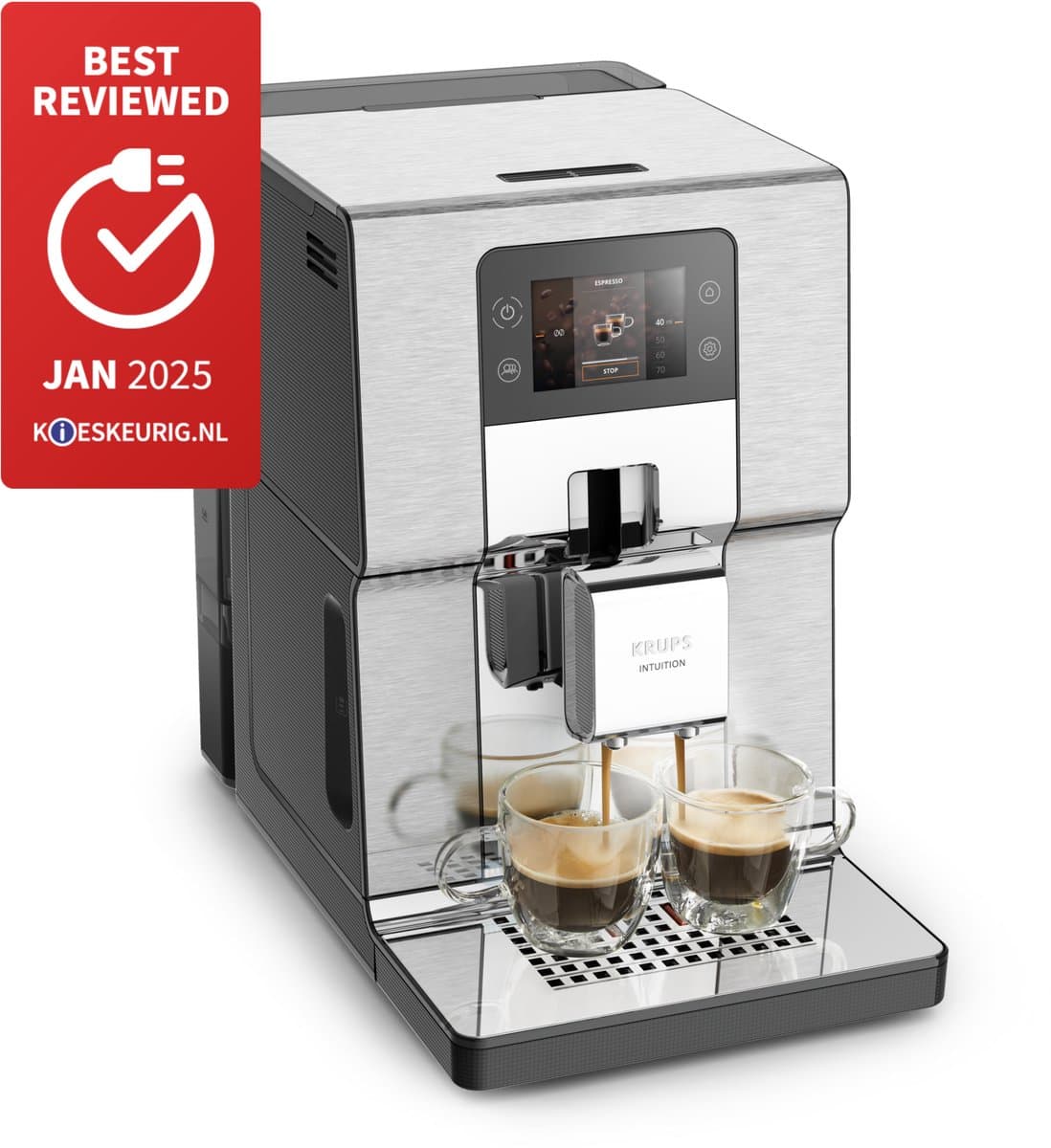 Krups Intuition EA877D - Volautomatische Espressomachine - RVS - Touchscreen - Personaliseerbaar