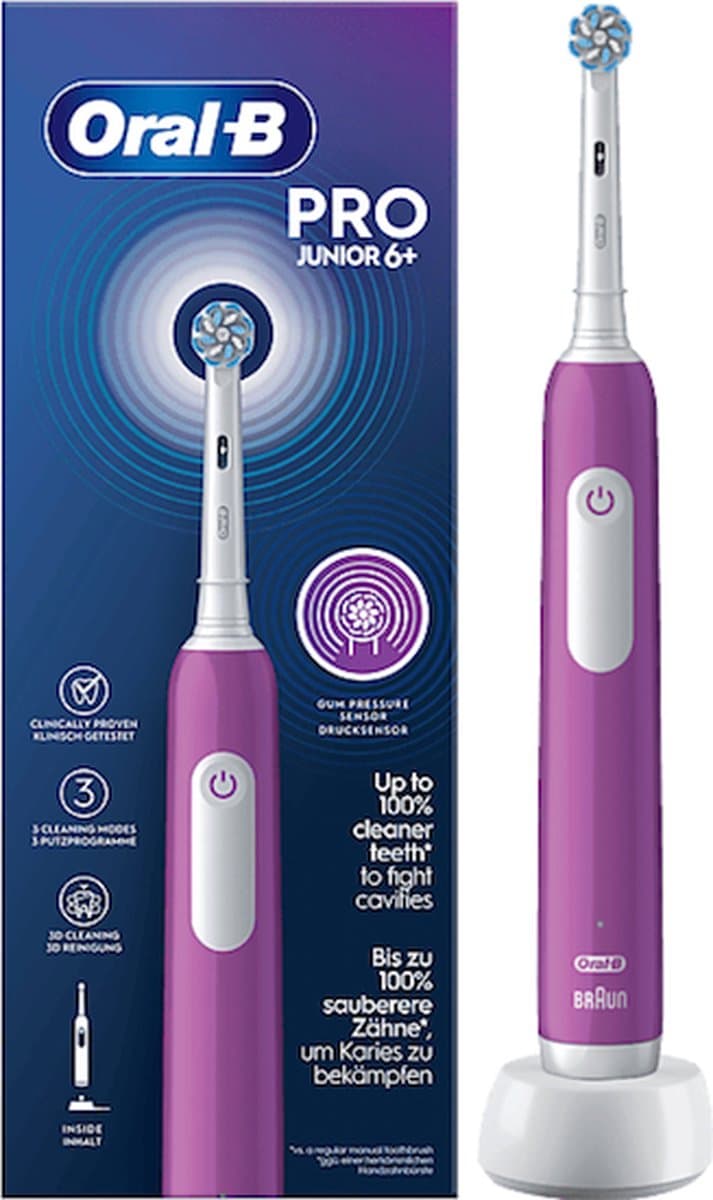 Oral-B PRO Junior 6+ Paars Elektrische Tandenborstel