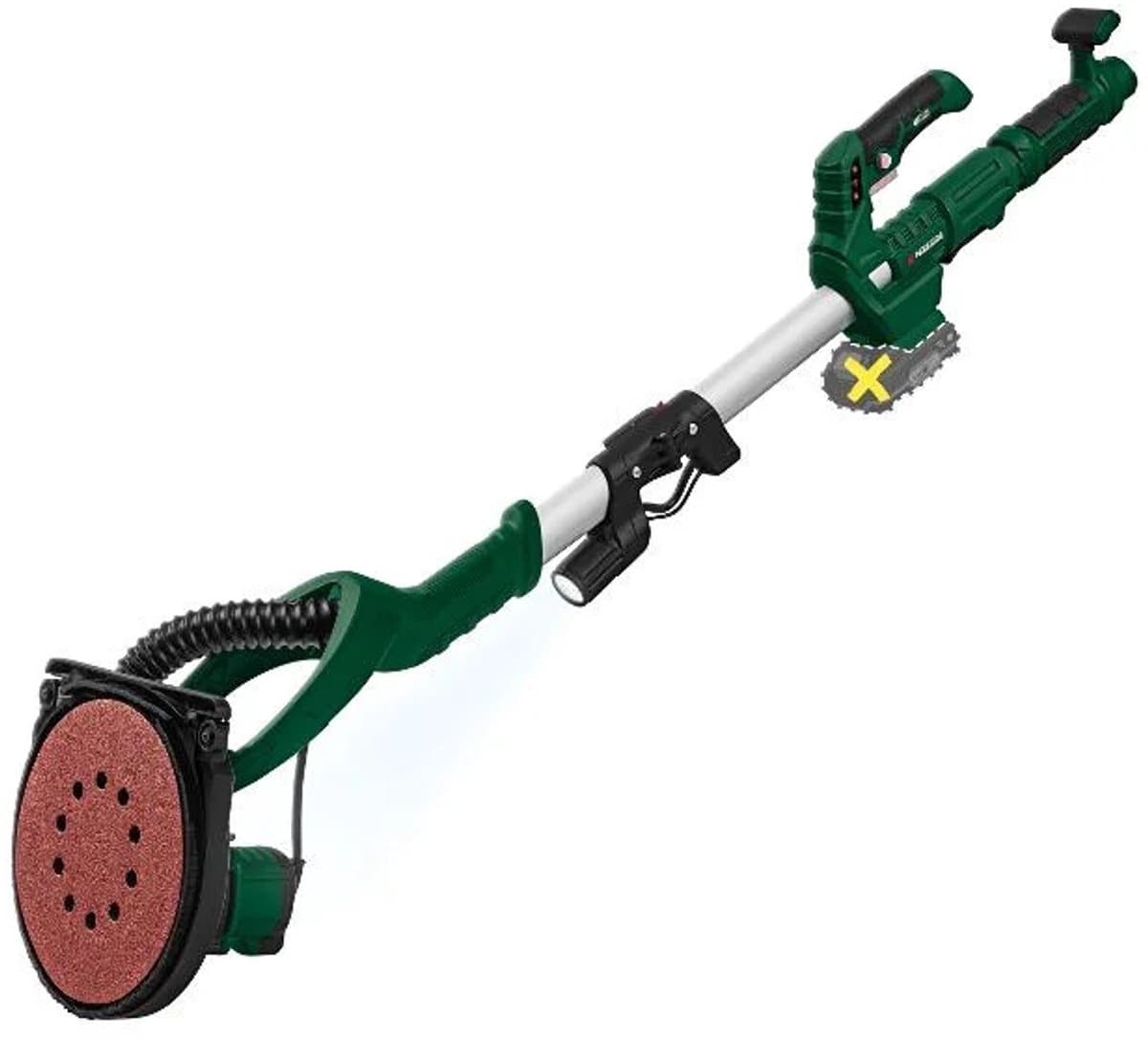 Parkside Accu Plafond en Wand Schuurmachine 20 V zonder accu en lader - Apparaat compatibel met alle accu's van de serie PARKSIDE X 20 V Team - Met instelbare snelheid voor optimale schuurresultaten - Uitschuivende aluminium telescoopsteel