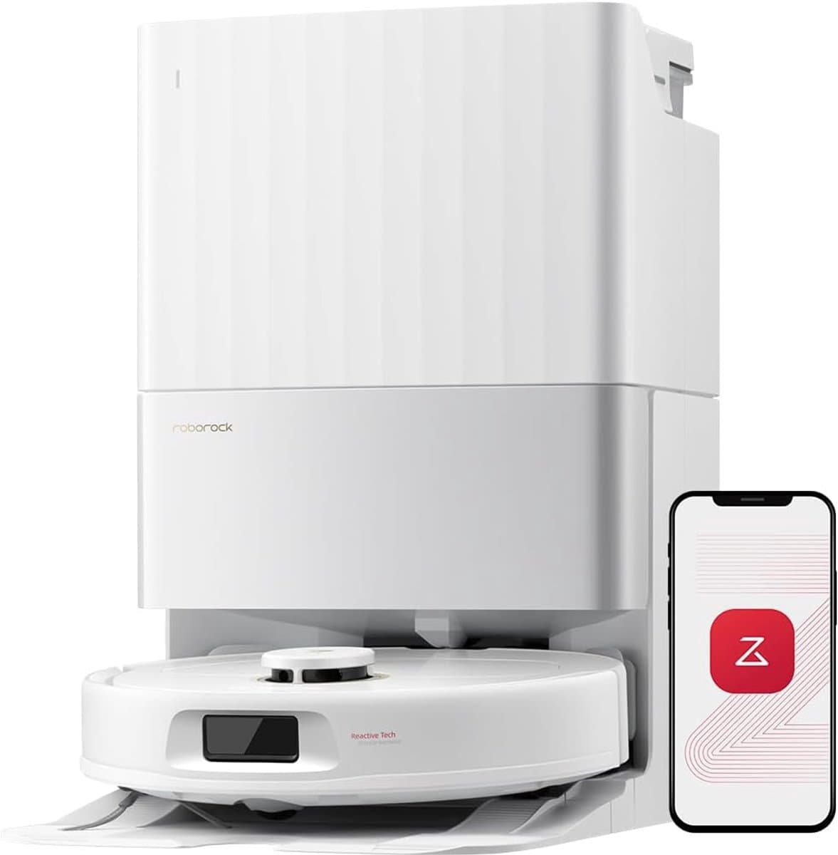 Roborock Qrevo 5AE robotstofzuiger - 12000Pa - met dweilfunctie - Dual anti-verstrengeling - FlexiArm Mop - Mop lift - Reactive Tech Obstacle Avoidance - Zelfreinigend - Multifunctioneel dockingstation(Qrevo S5V)