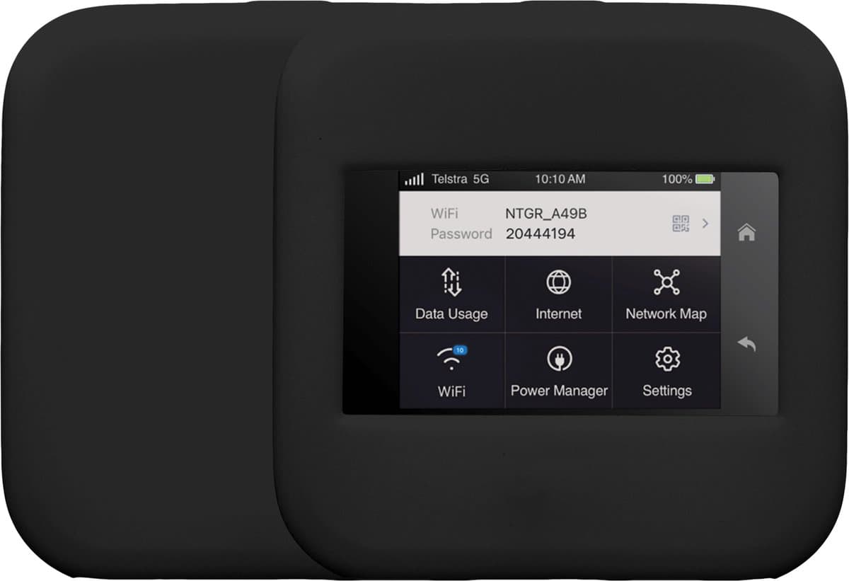 kwmobile mifi hoesje geschikt voor NETGEAR Nighthawk M6 Pro / M6 hoes - Silicone mifi router case - Mobiele wifi router beschermhoes in zwart