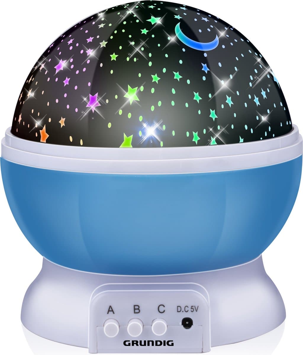 Grundig Nachtlamp sterren projector - 3 standen - 360 graden - galaxy projector sterrenhemel - blauw
