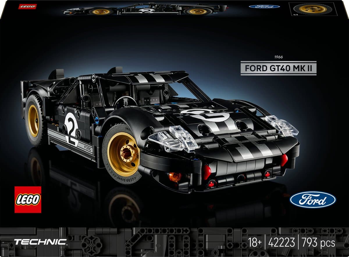 LEGO Technic 1966 Ford GT40 MKII Racewagen - Vintage Auto Bouwpakket voor Volwassenen - 42223