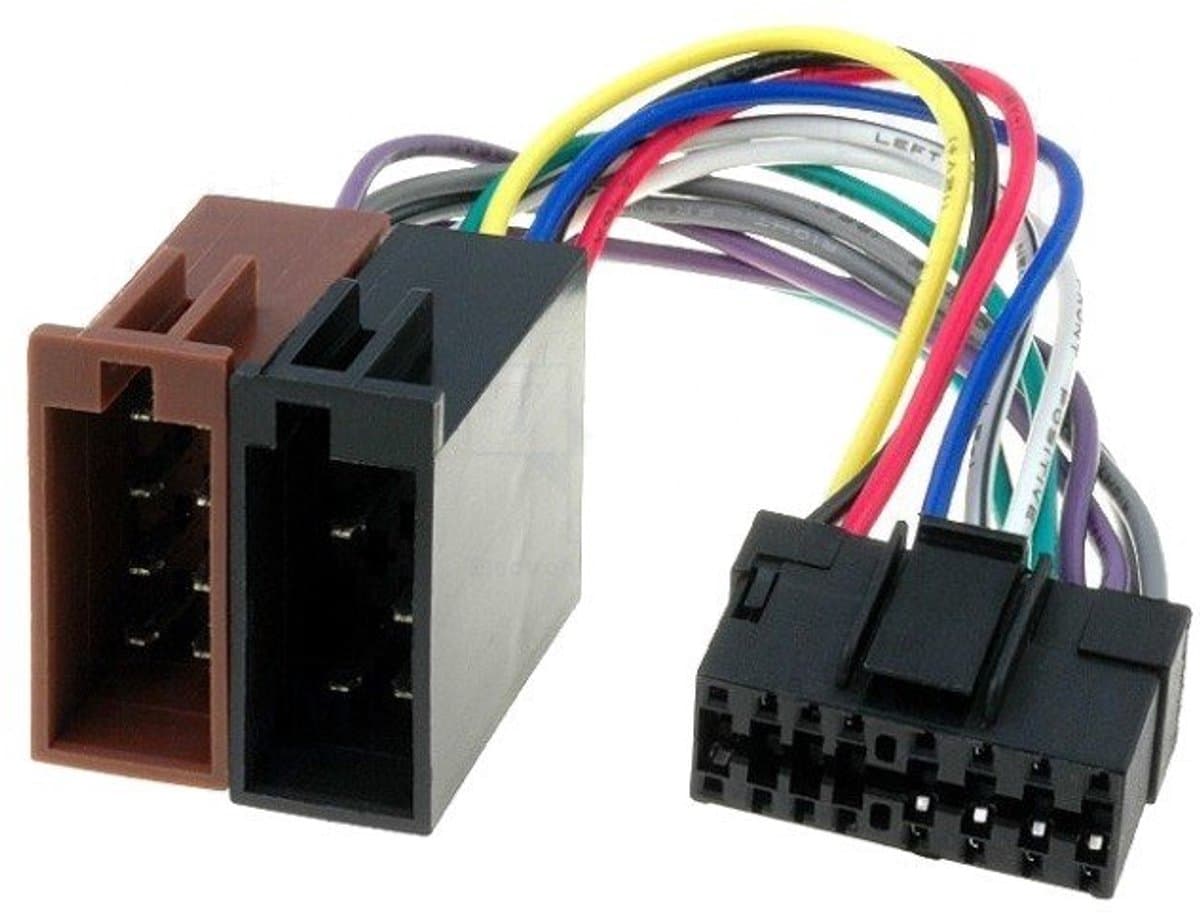 ISO kabel voor JVC autoradio - 30x12mm - Diverse KS, KD en KW - 16-pins - 0,15 meter