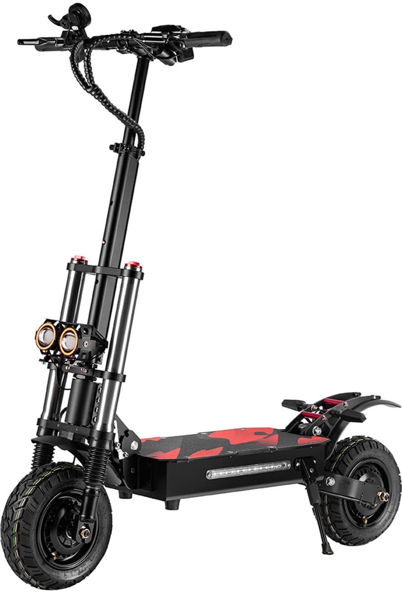 BOYUEDA S3-11 elektrische scooter, 2*3000W motor, 60V 38AH accu, 11-inch band, bereik 120 km, dubbele hydraulische schijfremmen, hydraulische schokdemper, LCD-display