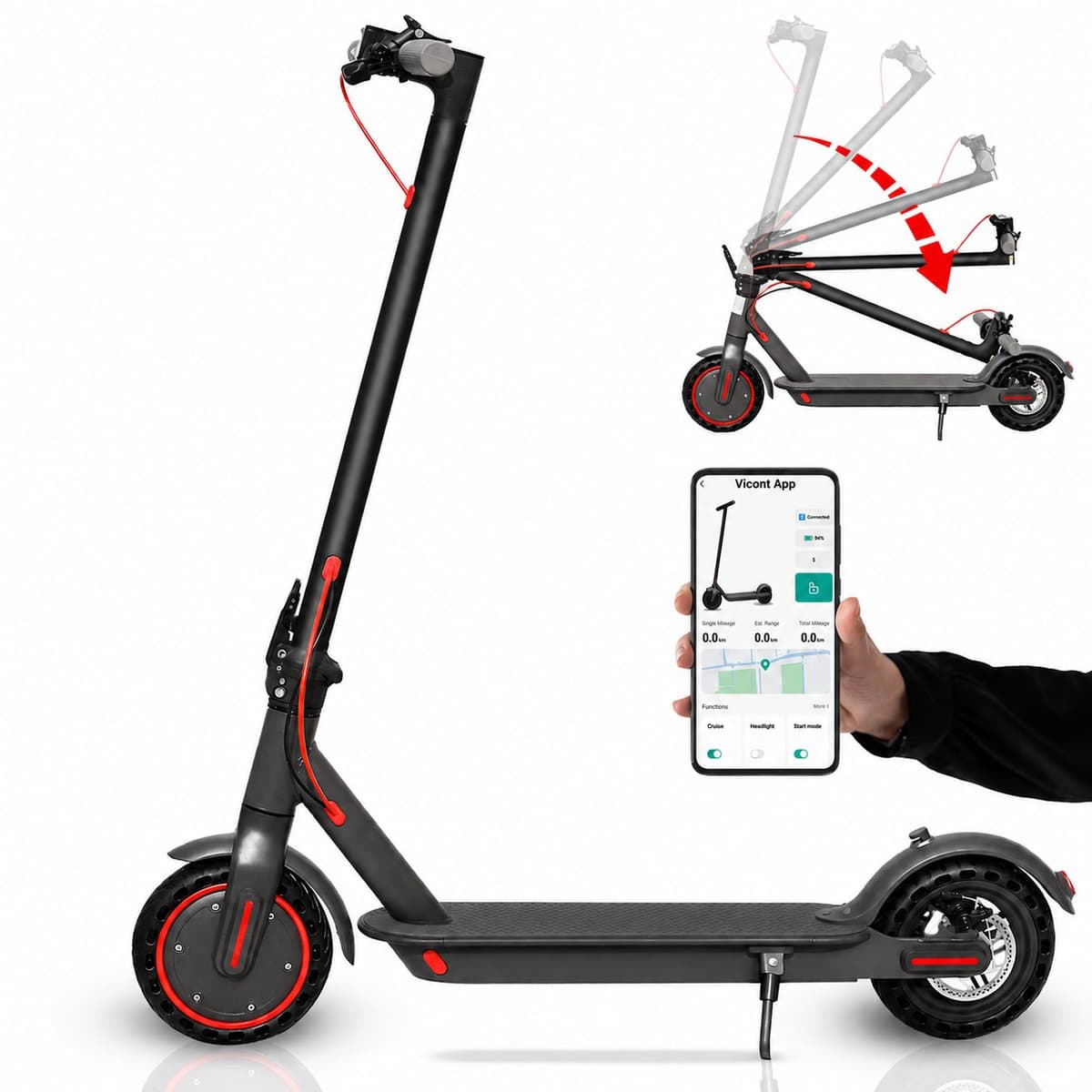 Stay-on - LadPed - Elektrische Step Voor Volwassenen Met Krachtige 350W Motor - Snelheid tot 25km/h - Compact Inklapbaar - Inclusief Smart-App