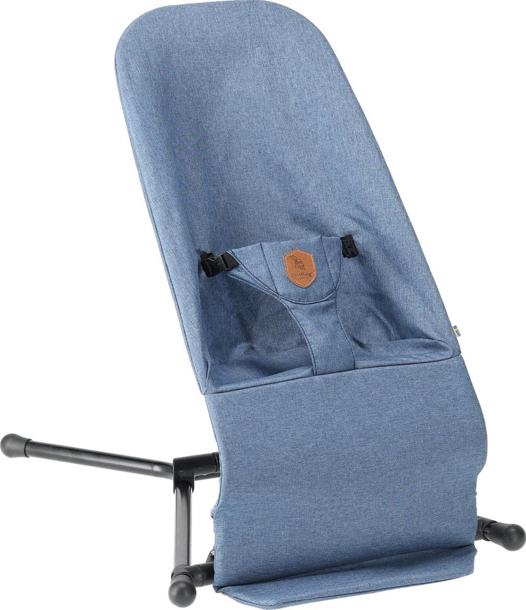 EcoViking Wipstoeltje Baby - Inklapbare Wipper met Speelboog - blauw