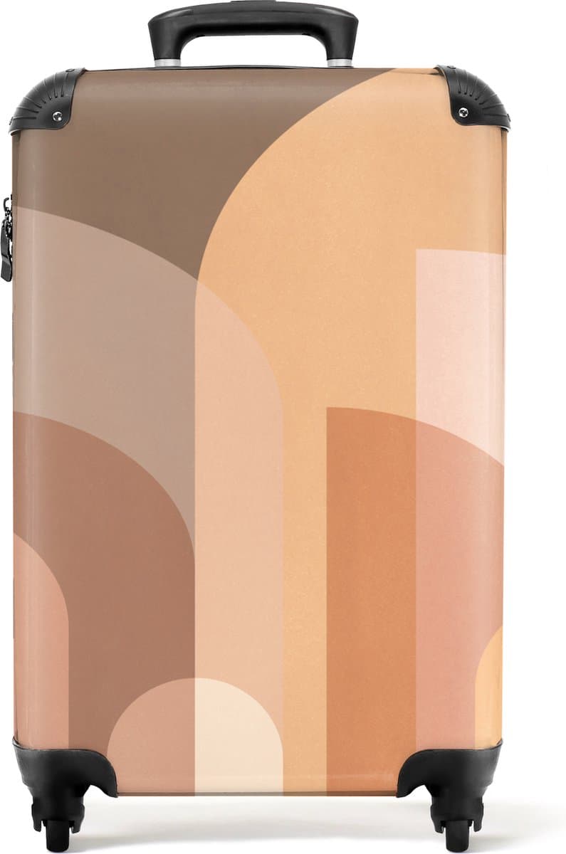 NoBoringSuitcases.com - Oranje koffer dames - Origineel cadeau voor vrouwen - Past binnen 55x40x20 cm / 55x35x25 cm - Trolley handbagage - Cabin size reisbagage - Valiezen met wieltjes volwassenen - Harde reiskoffer op wielen - Rolkoffer lichtgewicht