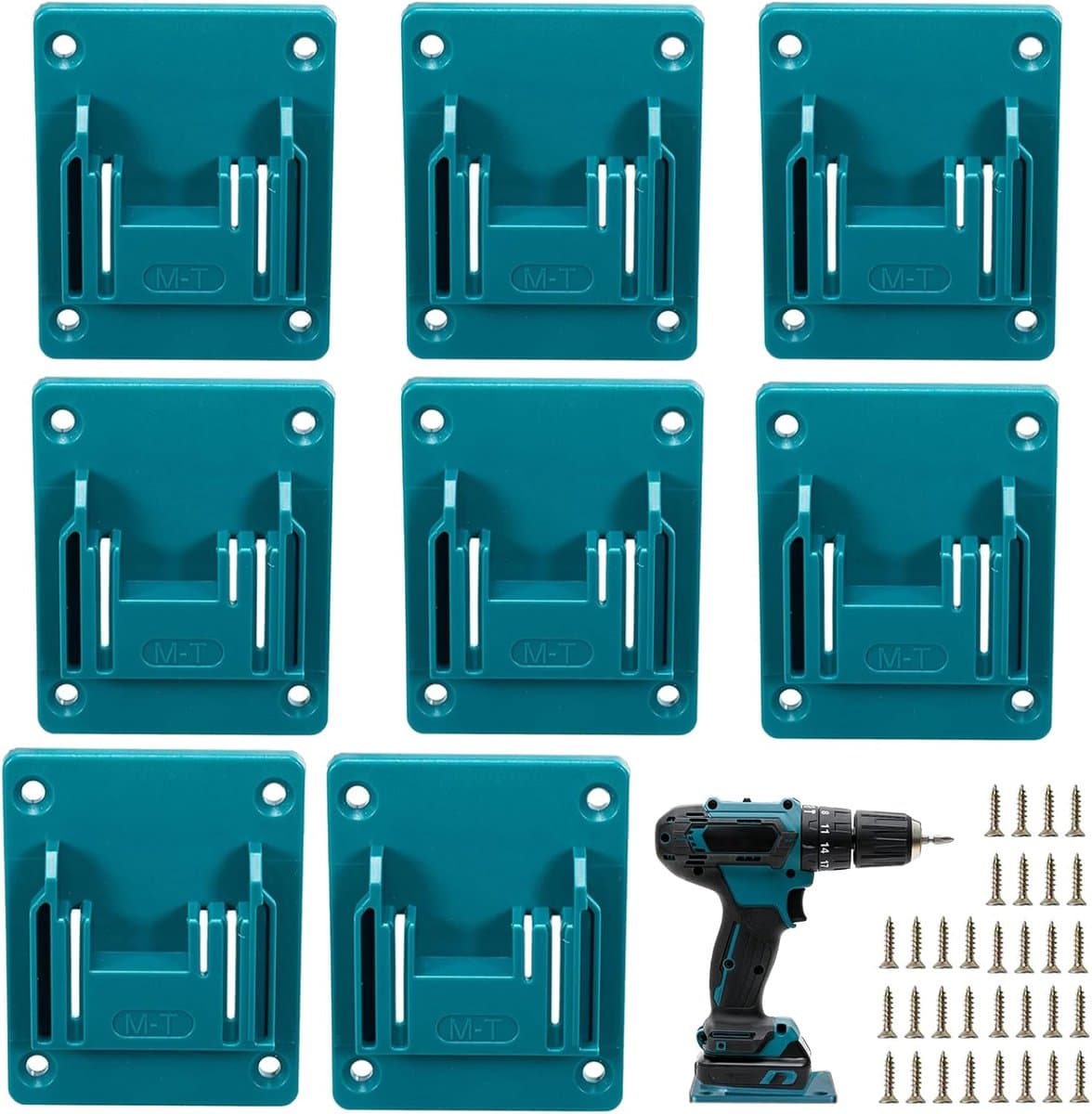 Wandmontage gereedschapshouder - 8 stuks - geschikt voor Makita 14.4-18V elektrisch gereedschap- makita accu - Makita accuboormachine 18v - machinehouder - opbergwerkplaats machinehouder