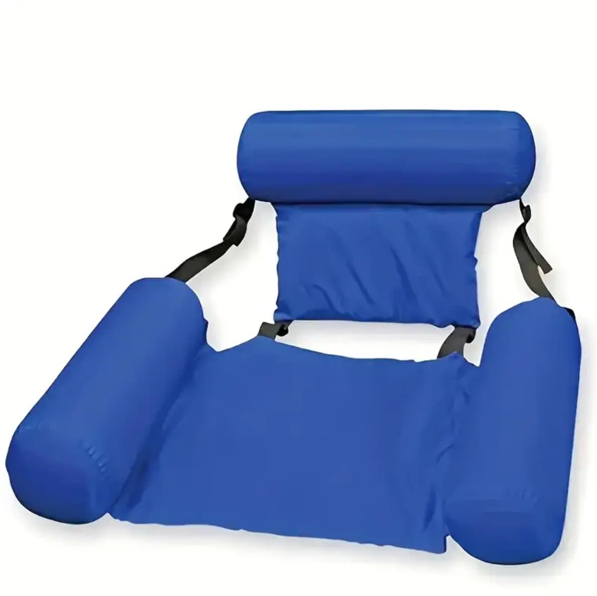 Blauwe Opblaasbare Drijfstoel - Drijvende WaterStoel LoungeStoel WaterHangmat Zwembad Ligbed Luchtbed - Floating Bed - Beach Float - Float LoungeStoel - Drijvende Water Ligstoel - Opblaasbaar