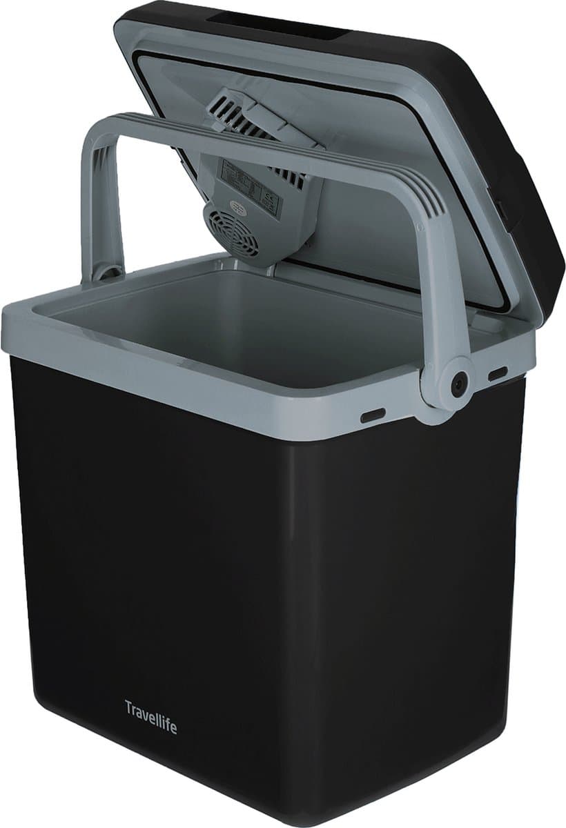 Travellife TL32 Thermo-Elektrische Koelbox Antraciet - 25L - AC/DC - 12V/230V - Geschikt voor 1,5 L flessen
