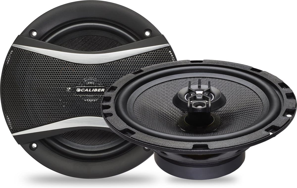 Caliber Auto Speakers - Autospeakers 16,5 cm inclusief Grill - 30 mm Mylar Dome Tweeters - 240 Watt Totaal Vermogen - 2-weg Coaxiaal Luidspreker set