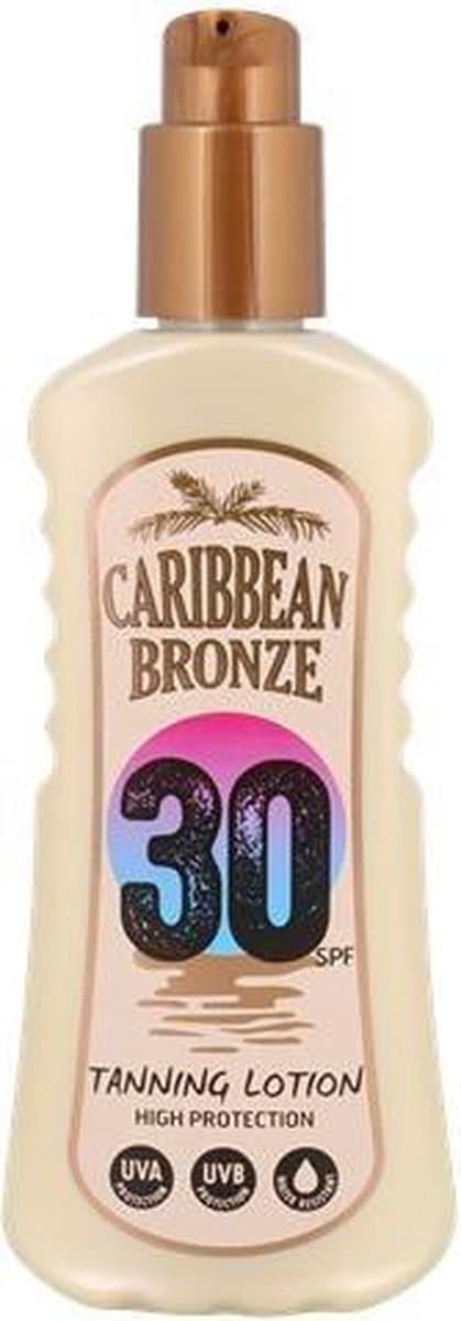 Caribbean Bronze zonnebrand-spray SPF 30 | 200 ml - Tanning lotion - Zonnebrandlotion - High Protection - Vegan - UVA protection - UVE protection – Water resistant
