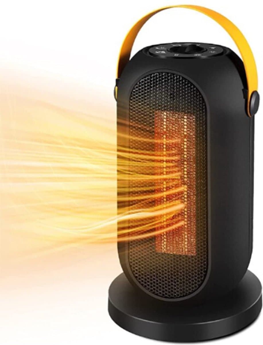 Bolture Elektrische Straalkachel - Ventilatorkachel - Keramische Kachel Met Ventilator - Infrarood - Energiezuinig - 1500W - Zwart