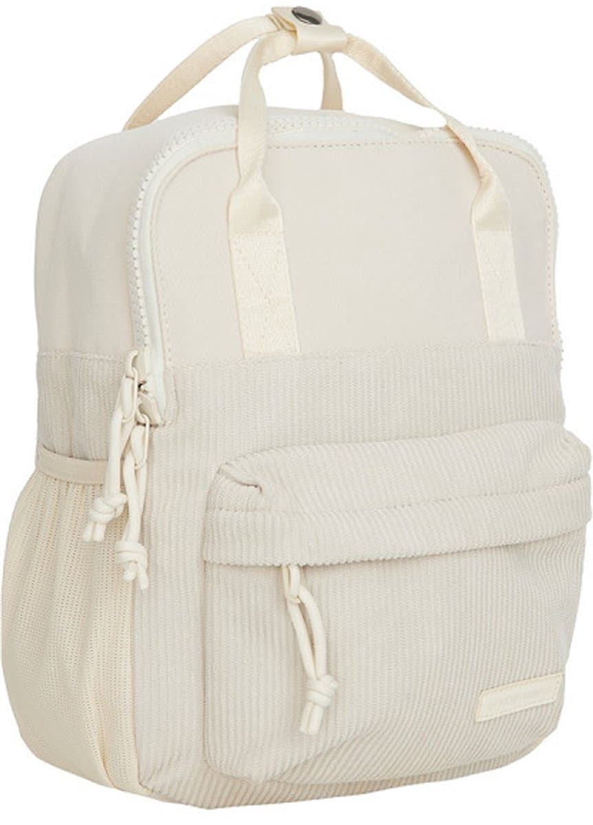 New Rebels Ribbi Juno Handel Backpack mini – Ribstof 900D Polyester 13L Lichtgewicht & Comfortabel – 23x10x31 cm – Dames & Heren Rugzak Beige