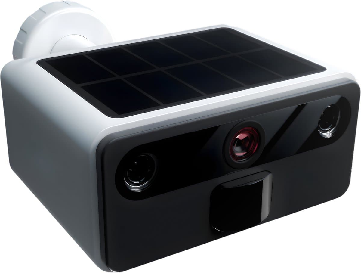 Hozard® 2K Buiten Camera met Nachtzicht - Draadloze FHD Solar Beveiligingscamera - IP66 - WiFi met App - Inc.32GB