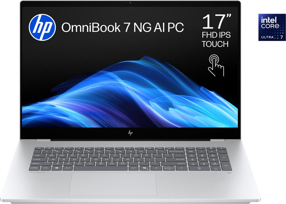 HP OmniBook 7 NGAI 17-dc0771nd - Copilot+ Laptop - 17.3 inch - Intel® Core™ Ultra 7 Processor 256V - 16 GB RAM - 1000 GB SSD - Windows 11 Home