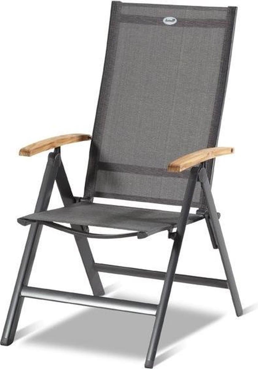 Hartman Aruba verstelbare tuinstoel - grijs / teak