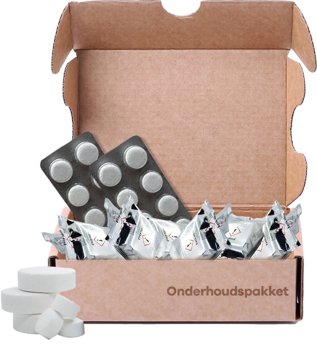 50 stuks - onderhoudspakket - koffiemachinereiniger - koffiemachineontkalker - 20 stuks reinigingstabletten - 30 stuks ontkalkingtabletten - onderhoudsset - koffiemachine - espressomachine