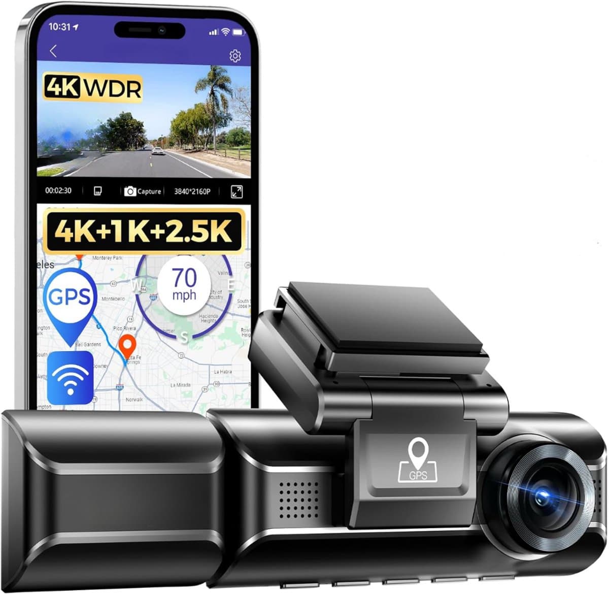 Dashcam - Daschcams - Auto - Camera - Vooruit - Achteruit - Video - Autobeveiliging - Parkeerbeveiliging - Recording - Dag en Nacht - Schadepreventie