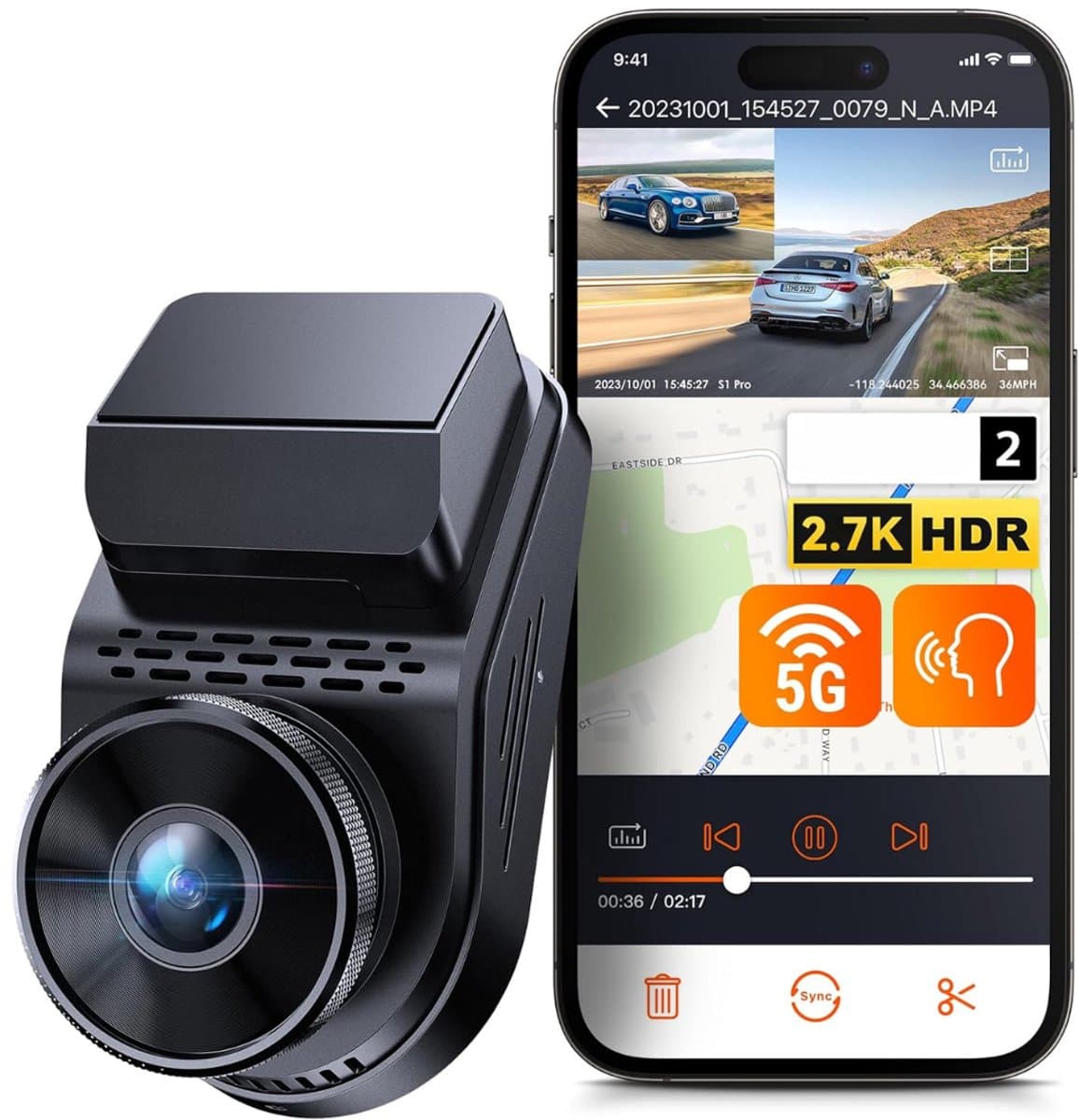 Dashcam - Daschcams - Auto - Camera - Vooruit - Achteruit - Video - Autobeveiliging - Parkeerbeveiliging - Recording - Dag en Nacht - Schadepreventie