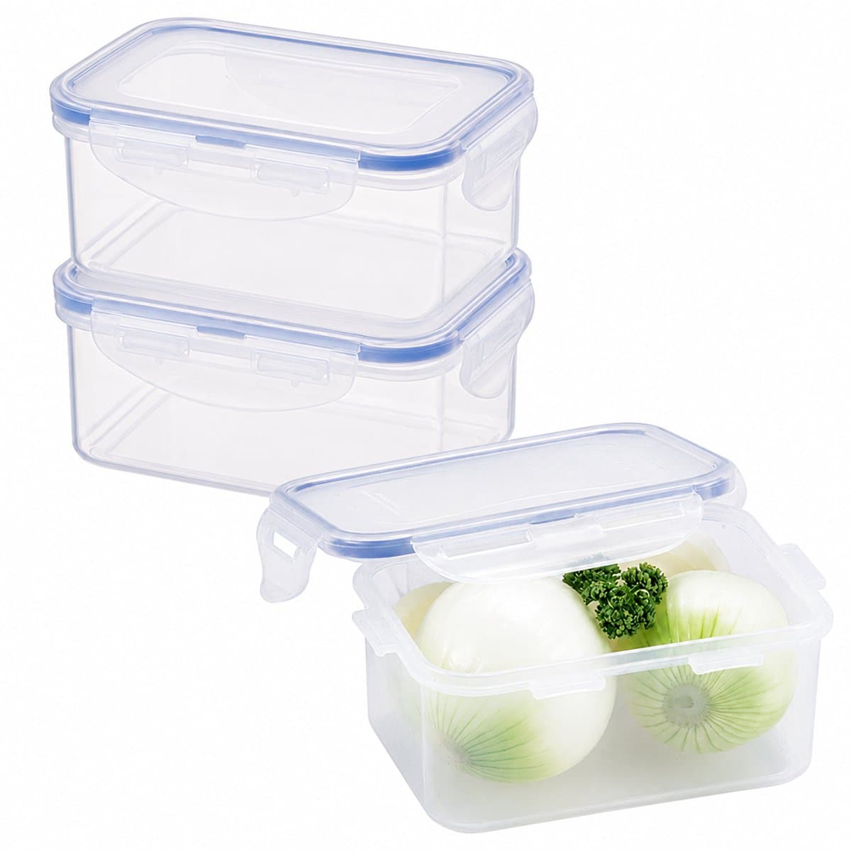 Lock&Lock Diepvriesbakjes - Meal prep bakjes - Vershoudbakjes - 600 ml - Set 3 stuks - 100% Lekvrij - BPA vrij - PFAS vrij - Magnetron bakjes met deksel - Diepvriesdozen - Bewaarbakjes - Vershouddoos - Transparant