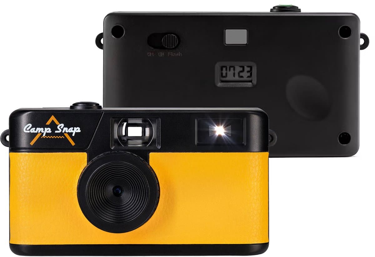 Campsnap Digitale Camera - Schermvrije Retro Fotocamera - 8 Megapixel - 2000 foto's - Minimalistisch Vintage Design - Met Flits - Oplaadbaar - 4GB - Geel