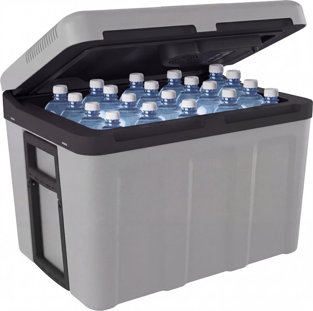 Auronic Koelbox Elektrisch 12V en 230 volt - 40L - Auto - Camping Koelkast - Koelen en Verwarmen - Frigobox - Lichtgrijs