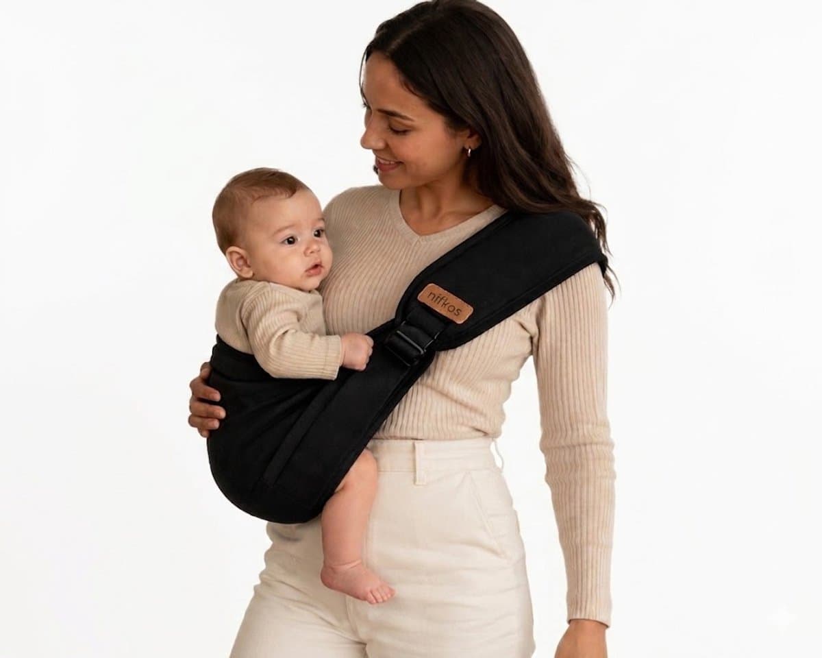 Nifkos - Ergonomische Baby Draagzak zwart - Premium Peuter Carrier - Hoge Kwaliteit