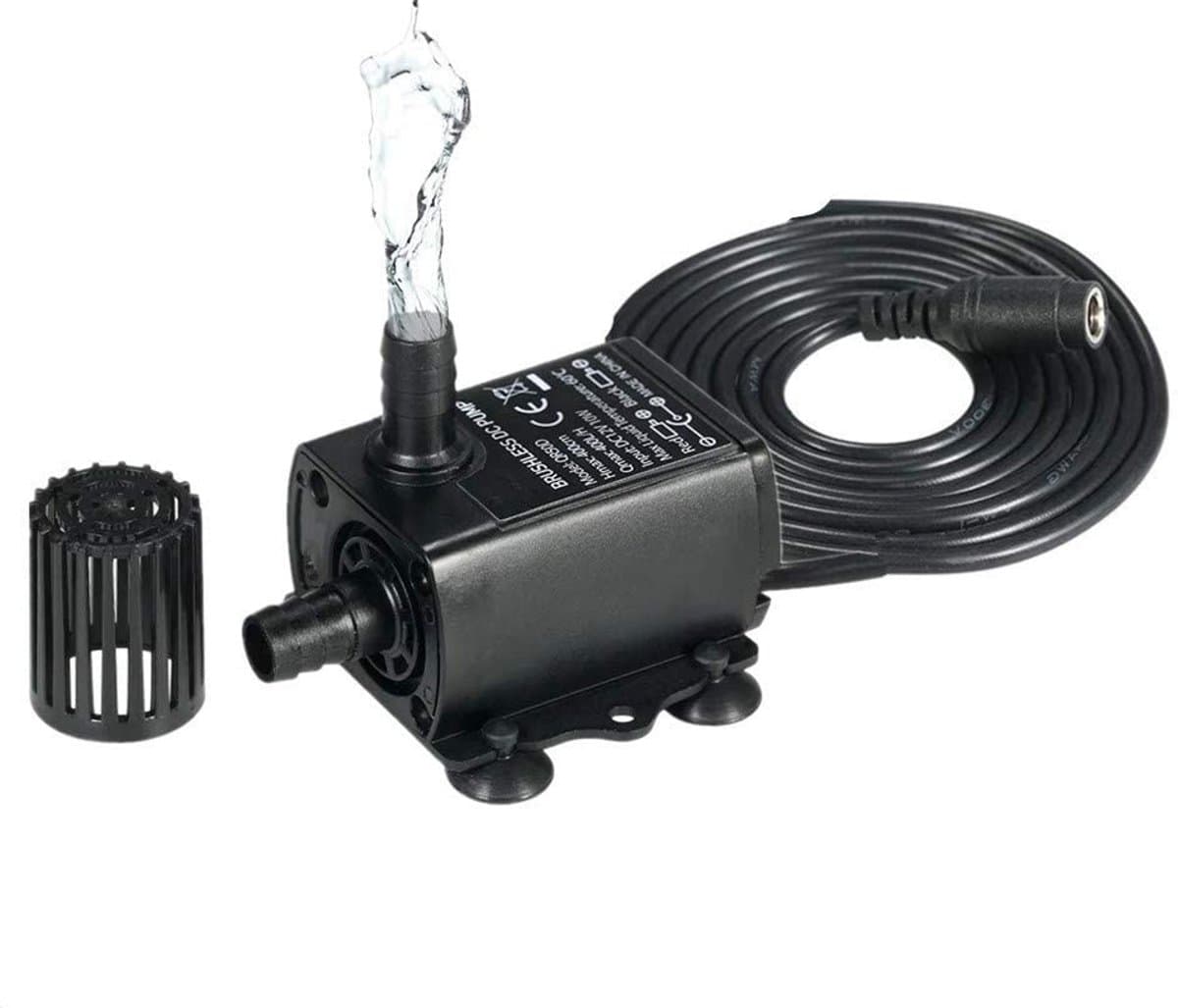 Allecto - 300L/H Dompelpomp - Ultrastille Waterpomp - Zwart - Voor Fonteinen en Dispensers - 100% Waterdicht - Ideaal voor Tuin en Auto