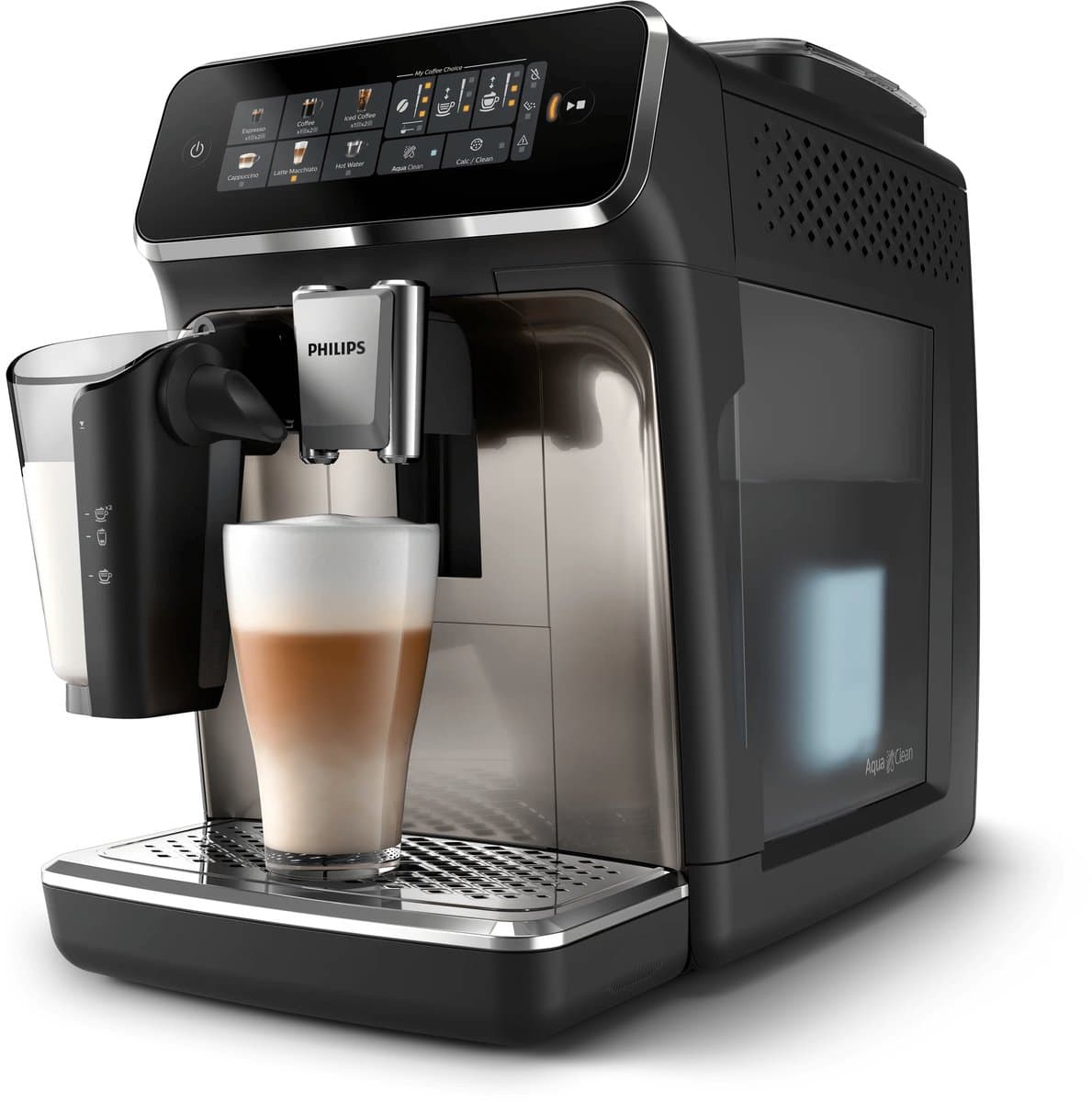 Philips 3300 Series LatteGo EP3347/90 - Espressomachine - 5 Soorten Koffie + Heet Water - Zwart / Chroom - + AquaClean Filter