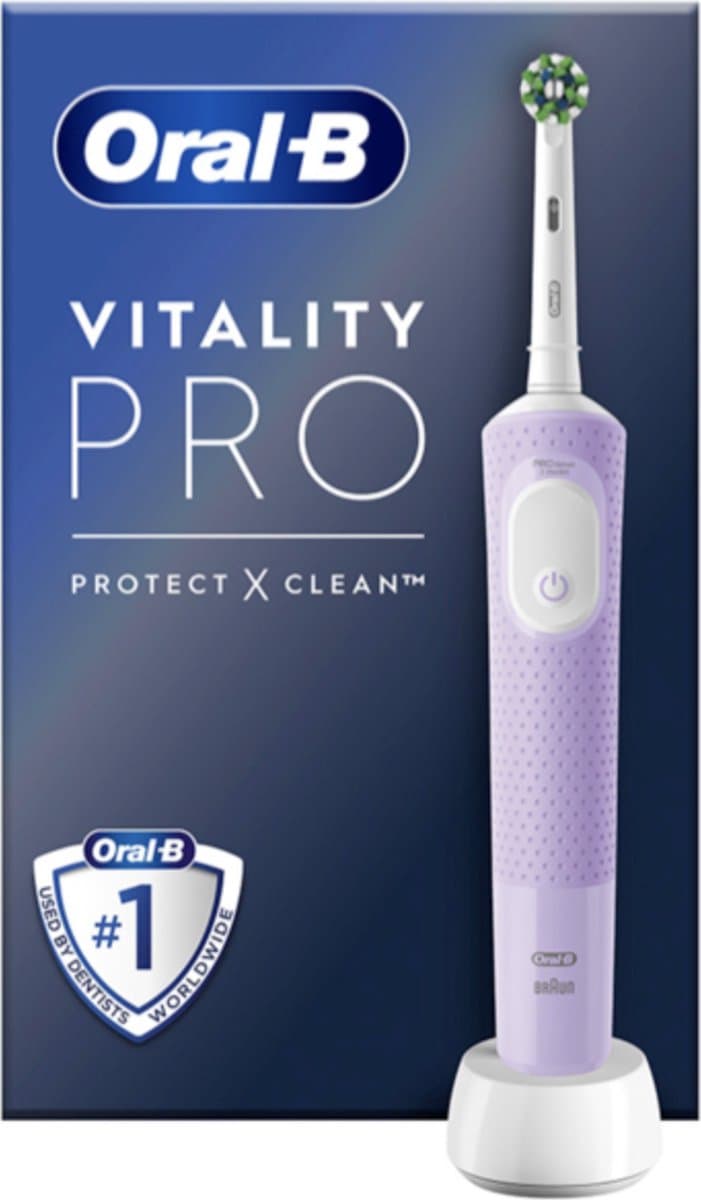 Oral-B Vitality Pro - Paars - Elektrische Tandenborstel - Ontworpen door Braun