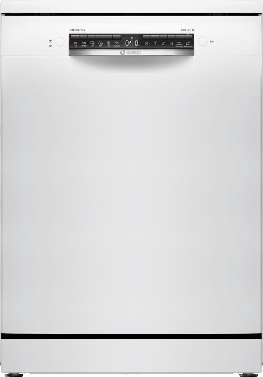Bosch SMS4ECW28E - Serie 4 - Vrijstaande vaatwasser - 60 cm - Wit - Energielabel A - Extra droog optie - Home Connect - Vario Lade voor bestek en kookgerei