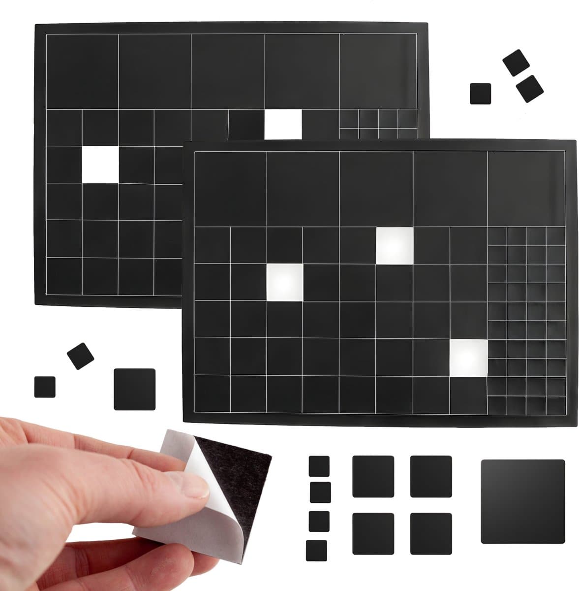 Brute Strength - Magneten met Plakstrip – 170 stuks - Magneetstrip - Magneet Tape - Zelfklevend – Magnetisch – Magneetband - voor Koelkast en decoratie - Zwart - Plakmagneetjes - Magneetjes
