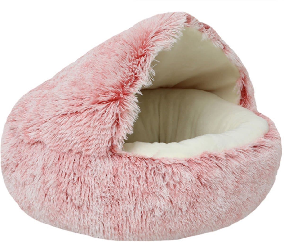 Cave hondenmand 50cm - kalmerend en angstverlichtend - voor kleine honden/katten - donut - Roze