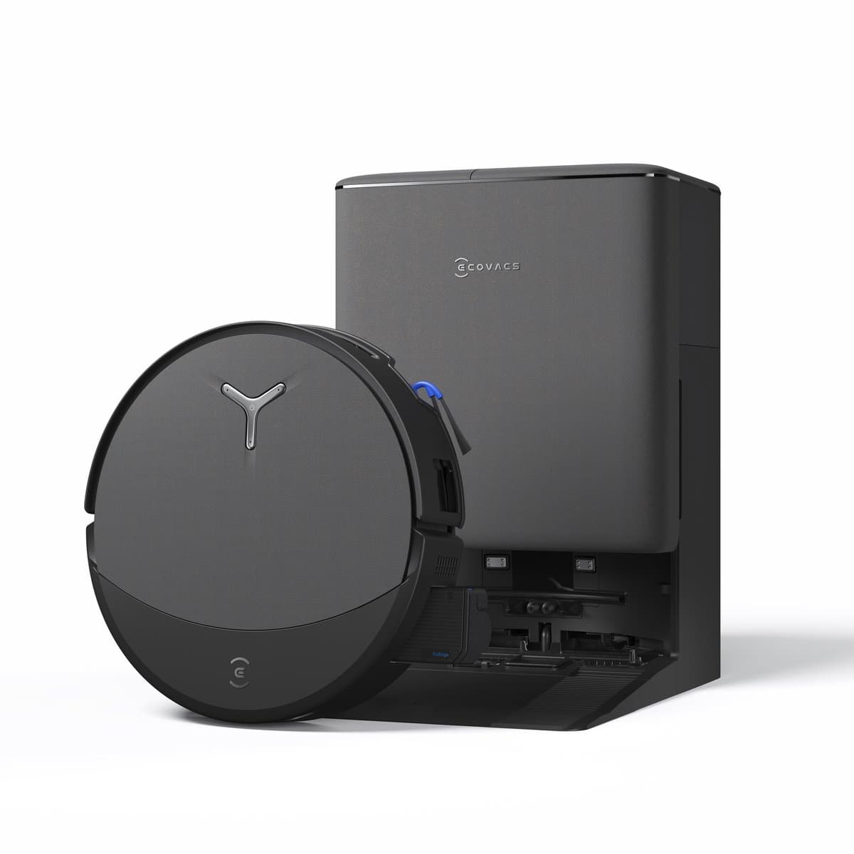ECOVACS - DEEBOT T90 PRO OMNI BLACK EU - Robotstofzuiger - 30.000Pa - Charge PowerBoost - OZMO Roller 3.0 - ZeroTangle 4.0 - reiniging met warm water bij 75 °C - IA YIKO agent - automatisch legen - zwart