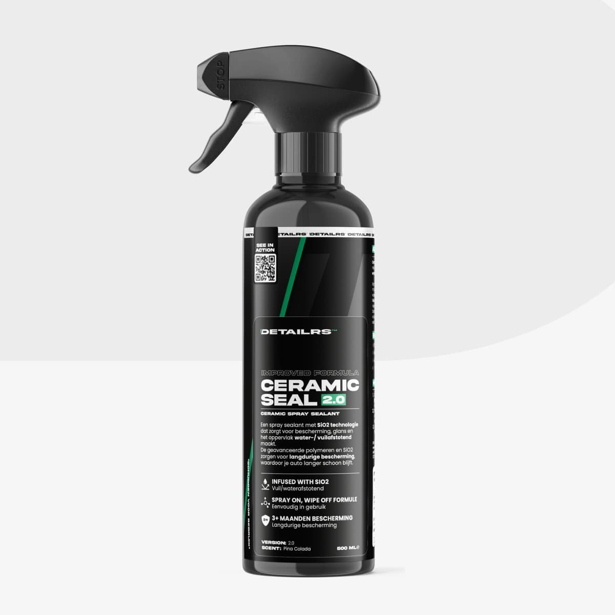 Detailrs Ceramic Seal 2.0 - Autoshampoo - Auto wassen - Autowax - Water & vuilafstotend - Voor Auto & Motor - 500ml