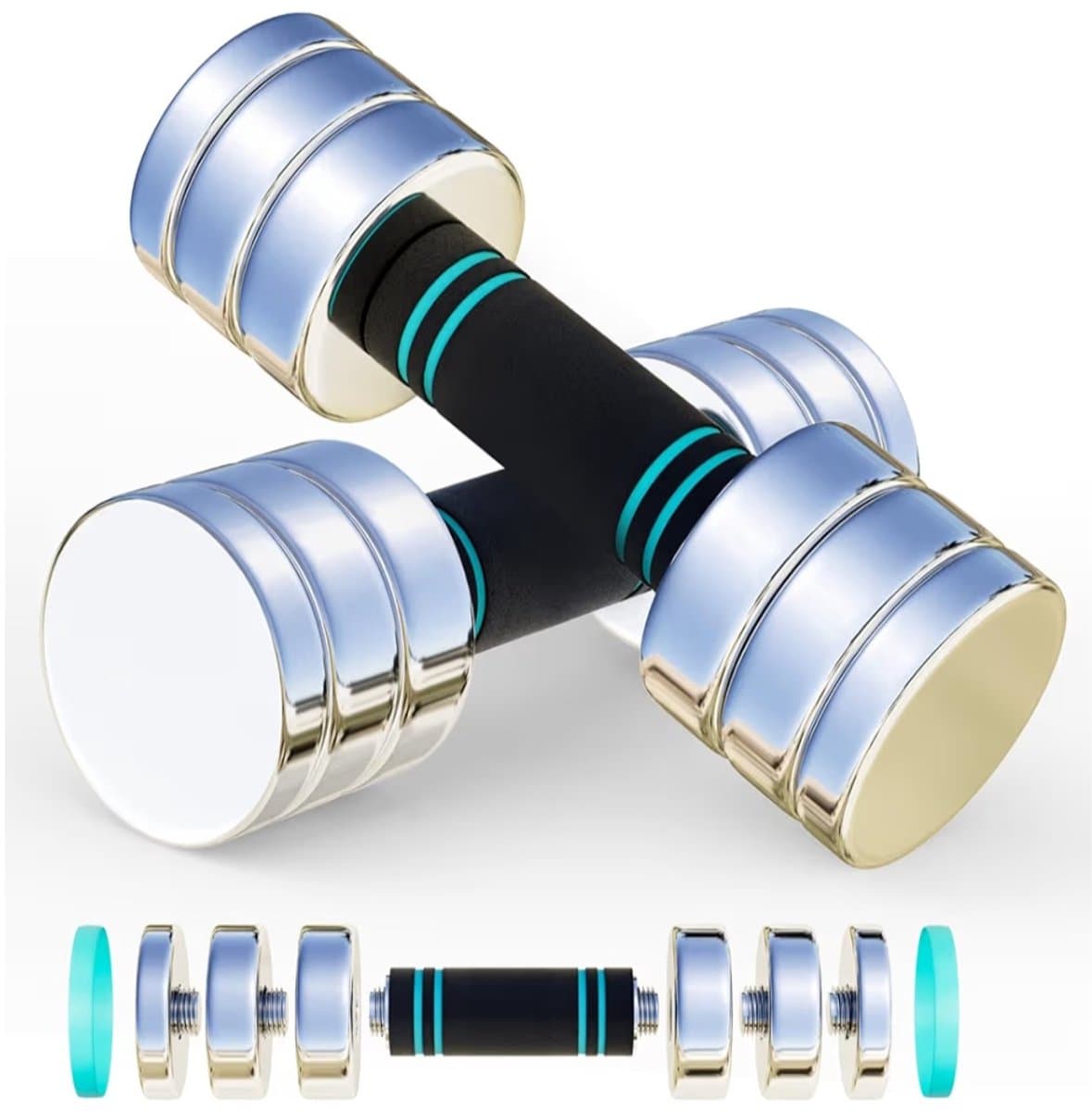 Compacte verstelbare halter set van 2 - Ruimtebesparend ontwerp met comfortgreep voor krachttraining
