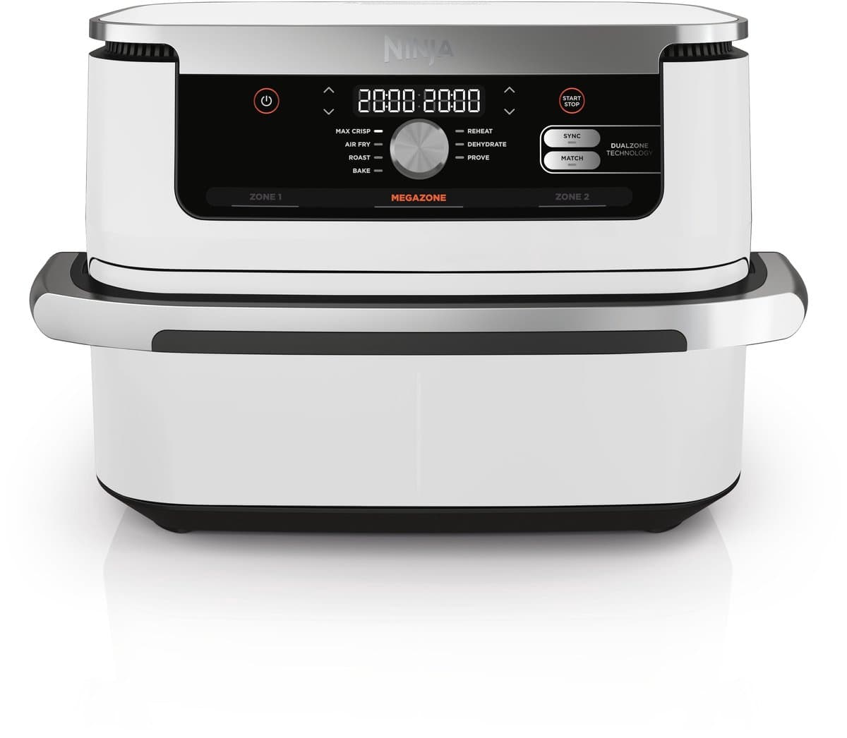 Ninja Foodi FlexDrawer Mega Dubbele Airfryer XXL - 10.4 Liter - Twee Kookvakken of Één MegaZone - Heteluchtfriteuse - Wit - AF500EUWH