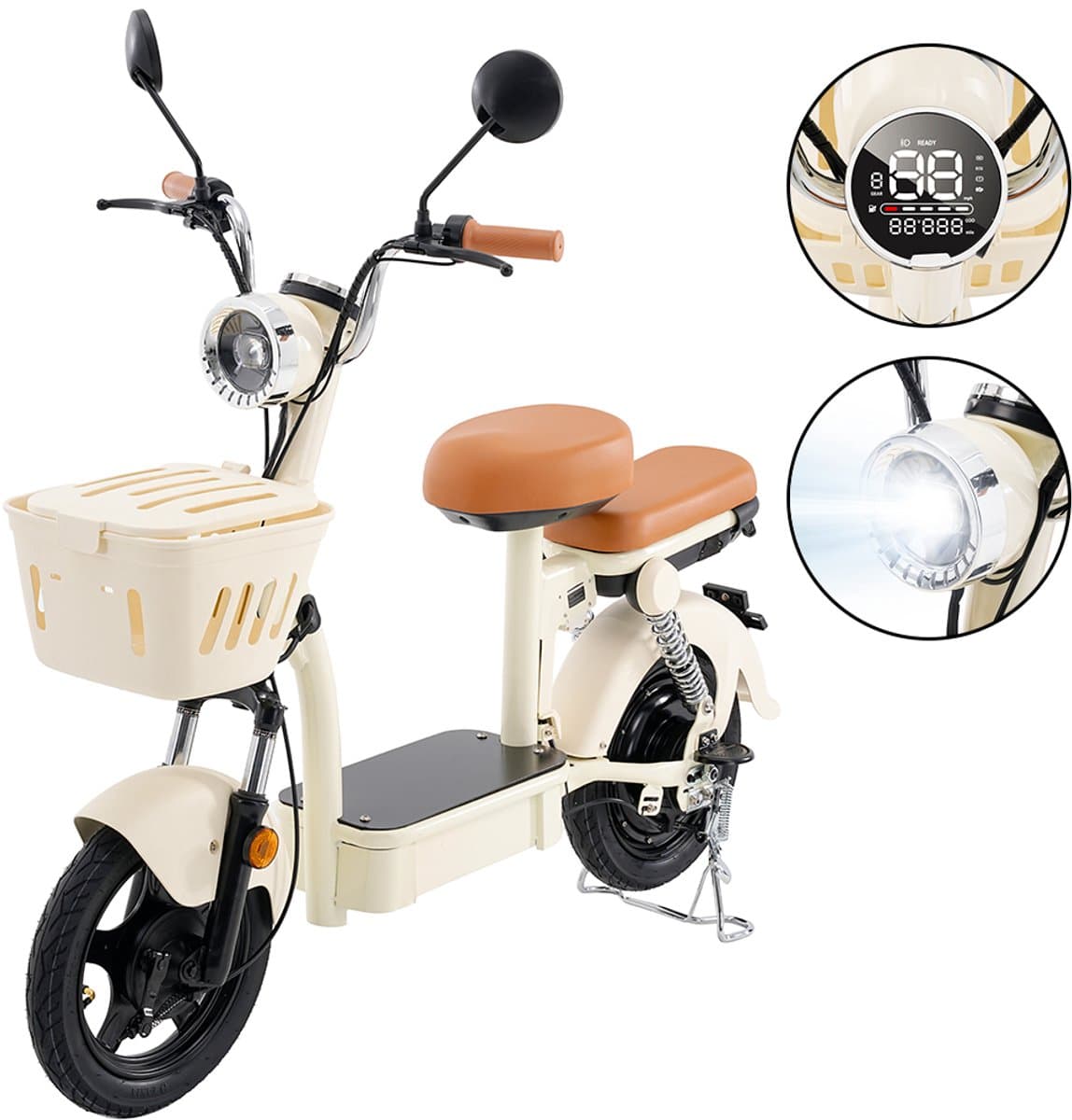 Elektrische Step iScooter Y16 voor Volwassenen 150kg Krachtige 1200W 14 inch 48V20Ah Maximale Snelheid 25km/h Maximale Actieradius 100 Km