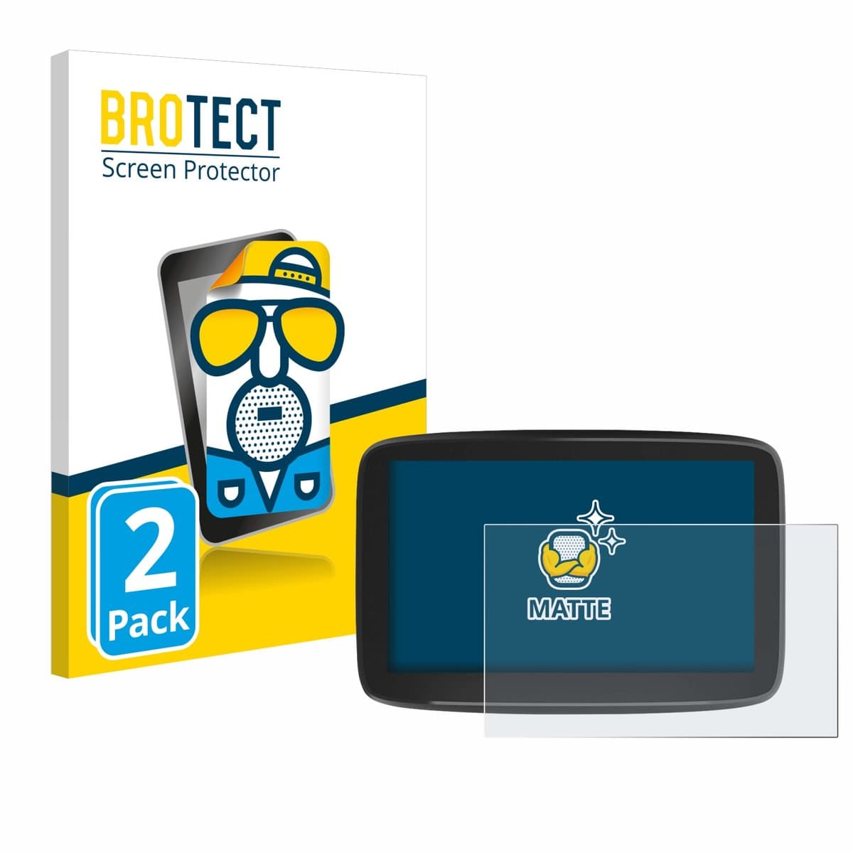 BROTECT - Screenprotector voor TomTom GO Classic 6" - Folie Beschermfolie matte 2 Stuks