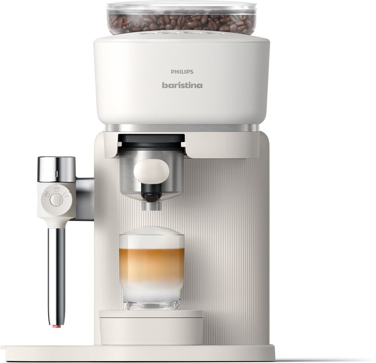Philips Baristina Latte - BAR400/00 - Espressomachine - Pistonmachine - Cappuccino - Automatische Melkopschuimer - Wit