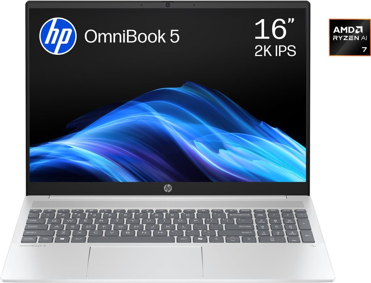 HP OmniBook 5 16-bc1753nd - Laptop - Ryzen 7 - 16GB/1000GB - 16 inch
