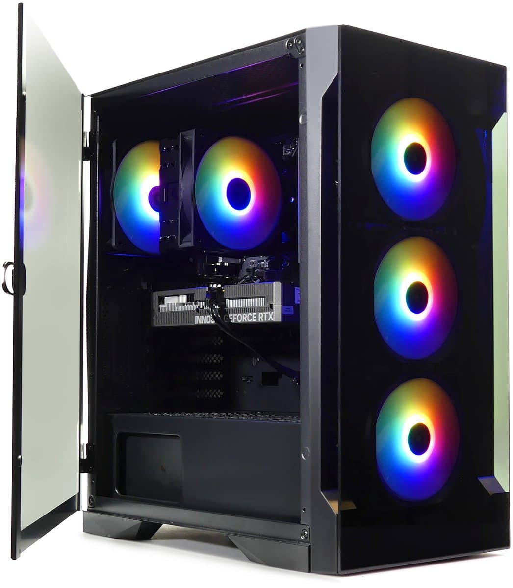 Intel i7 12700K 12-Core Game PC / RGB Computer - RTX 5060 8GB - 64GB RAM - 1TB M2.0 SSD - WIN11 PRO - Gamdias Talos E2 Elite