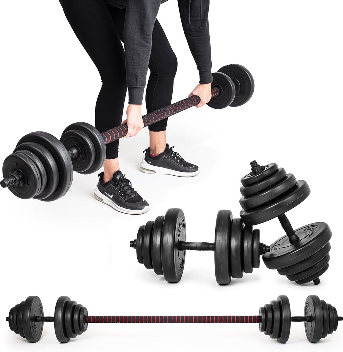Halterset - verstelbare dumbbells - 2 in 1 - 40 kg