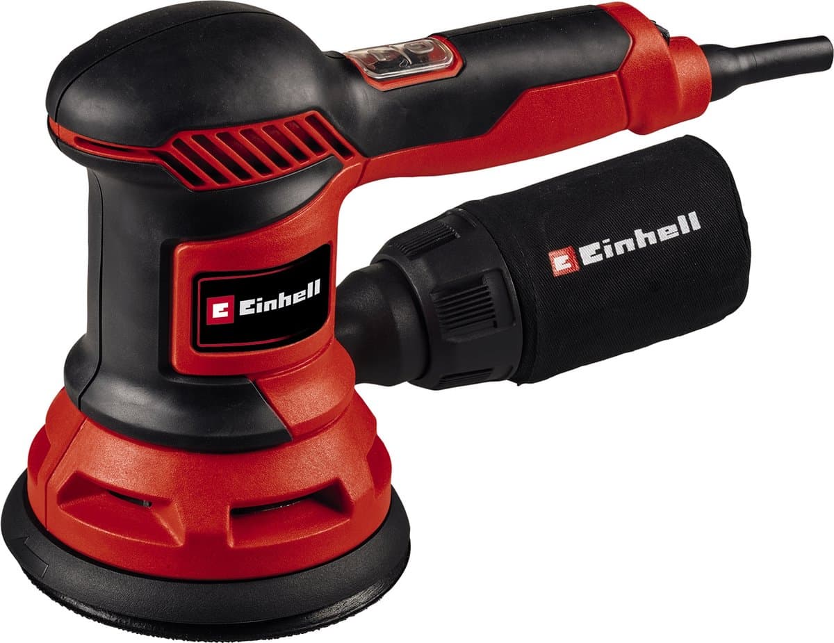 Einhell Elektrische Excentrische Schuurmachine TC-RS 425 E - 425 W - Schuuroppervlak: Ø 125 mm - Elektronische snelheidsregeling - Incl. 3x schuurvellen
