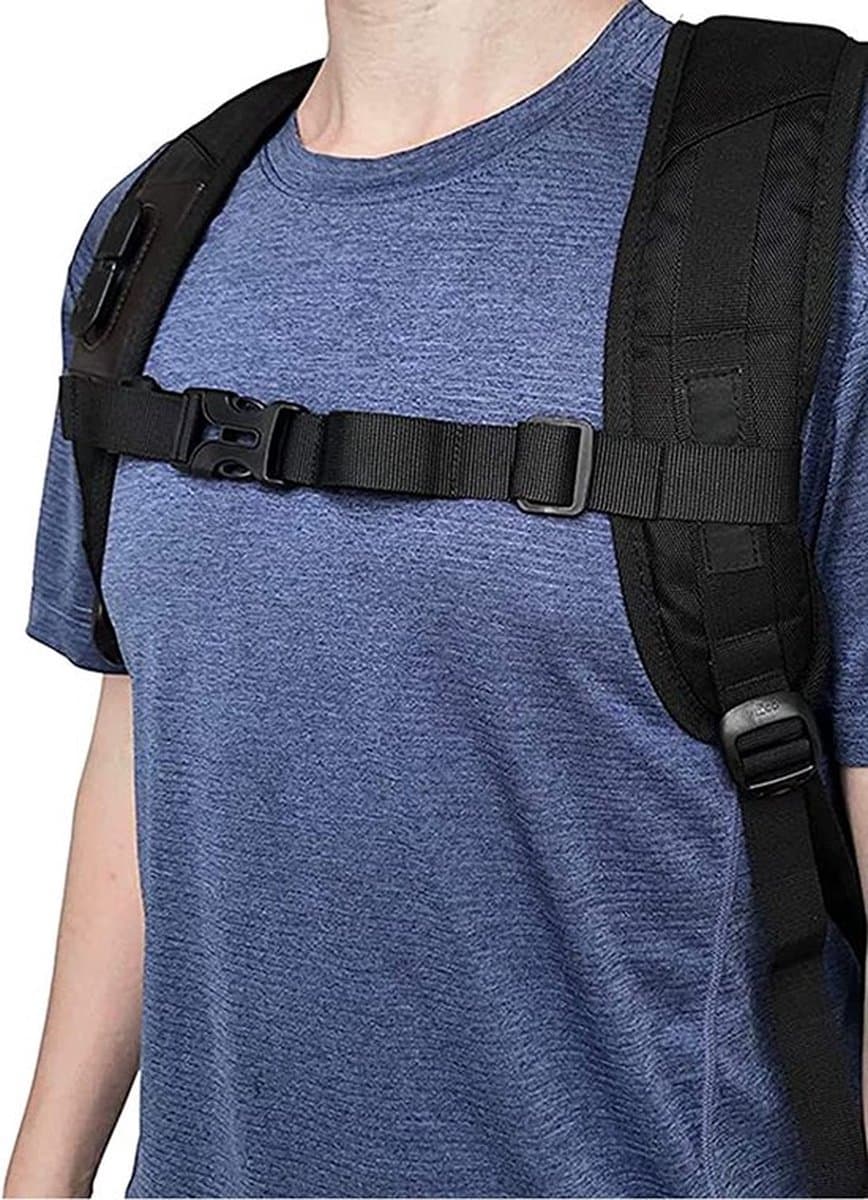 Verstelbare Borstband Voor De Rugzak I Borstriem Schoudertas I Met Snelsluiting I Quick Release I Voor Backpacken, Kamperen, Vakanties etc. I Zwart