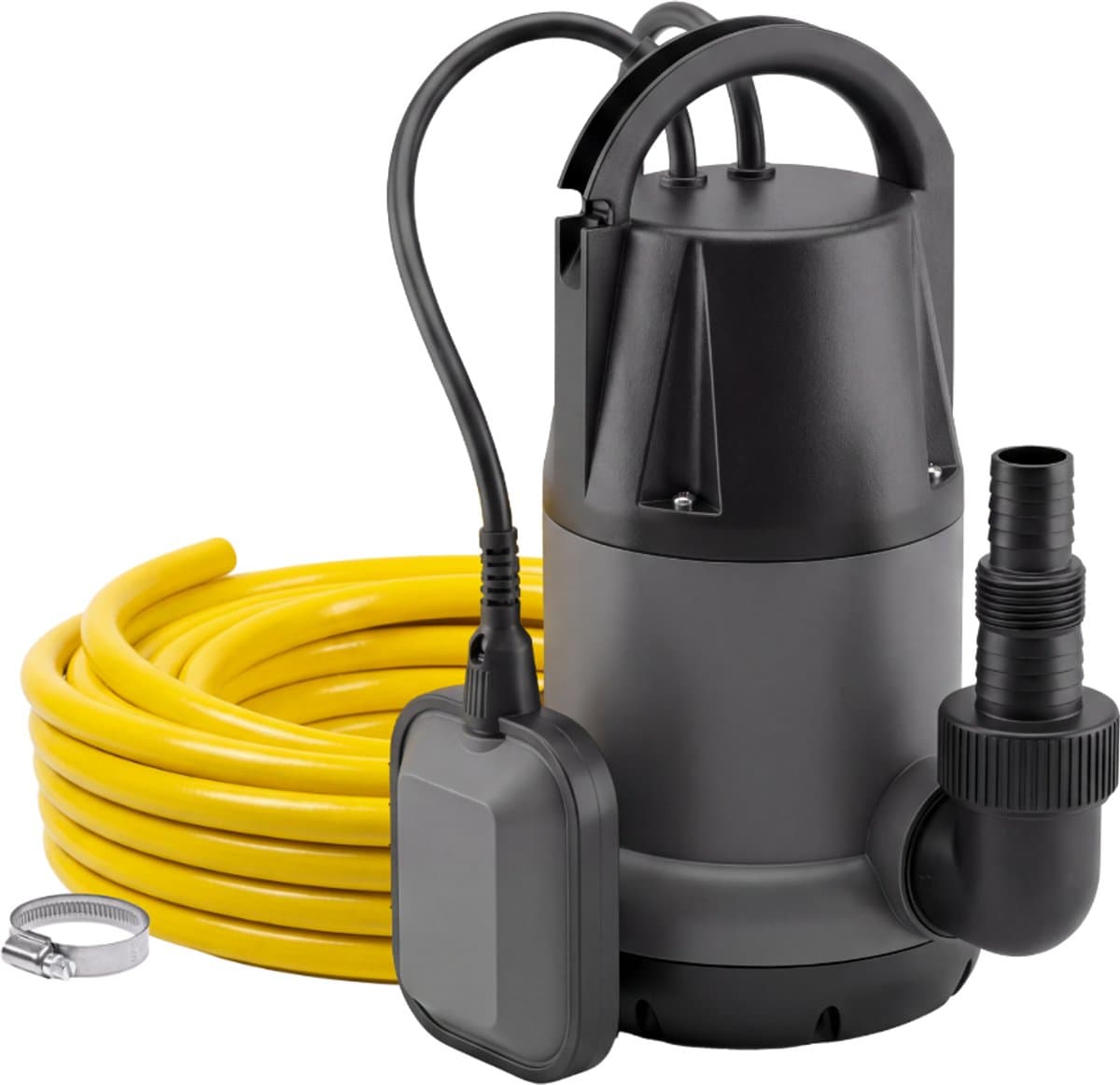 123® Dompelpomp Schoon Water 6000 l/u – Zwembad leegpompen – Automatische Vlotterschakelaar – Inclusief 8 m Flexibele Tuinslang 1” (25 mm) Anti-Knik – Kelderpomp tegen Wateroverlast