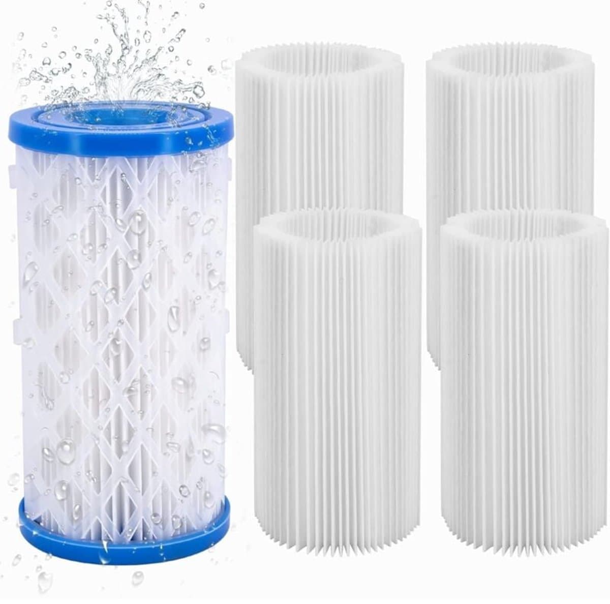 Zwembadfilterpatronen - 5-stuks - Spa-filter - Filterpatronen - Voor Intex Bestway filterpomp - Type A & C Accessoires