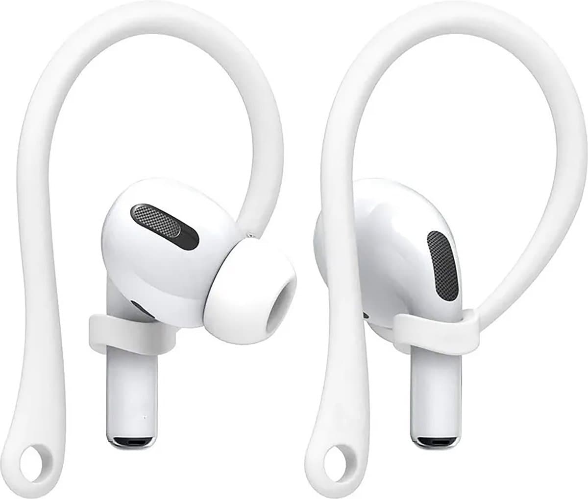 Ibley EarLoop Sport hooks wit voor Apple AirPods Pro 1/2 & AirPods 3/4 - Oorhaken - Siliconen sport haken - Geschikt voor AirPods Pro 1/2 en Apple AirPods 3/4 - Set van 2